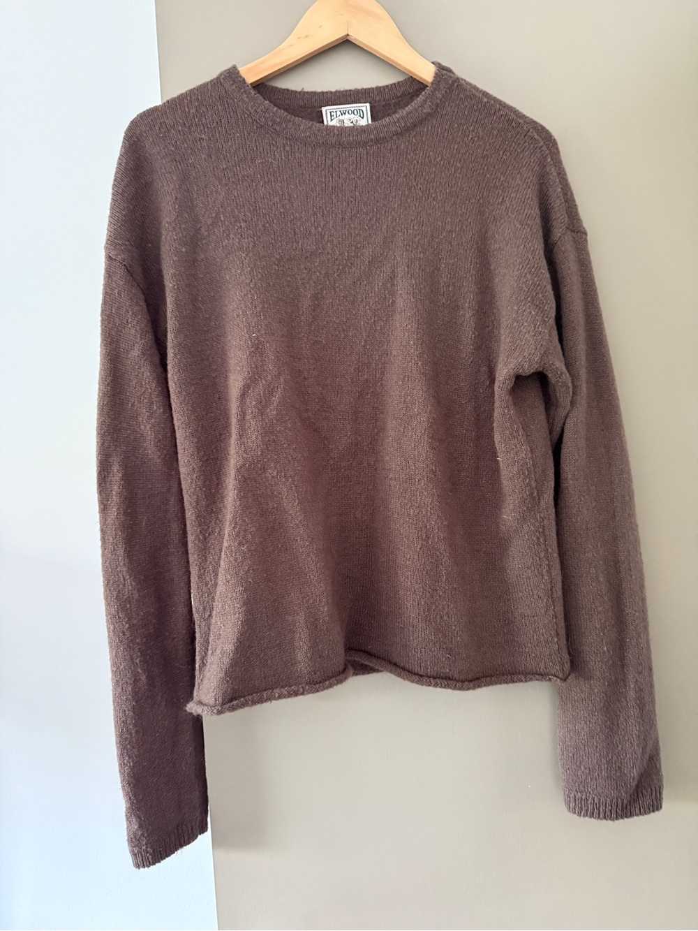 Elwood Crewneck Sweater in Warm Taupe